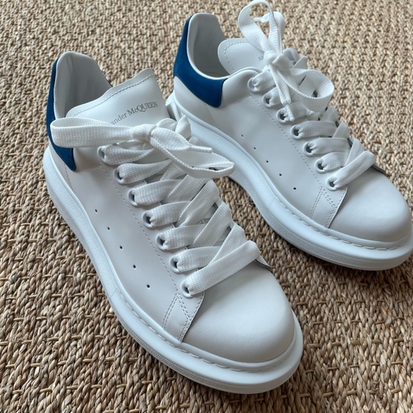 Alexander Oversized Embossed Logo Colorblocked Suede